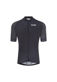 KEADA SPORTS - Męska koszulka kolarska z krótkim rękawem – Czarna. Kolor: czarny. Długość rękawa: krótki rękaw. Długość: krótkie. Sport: kolarstwo