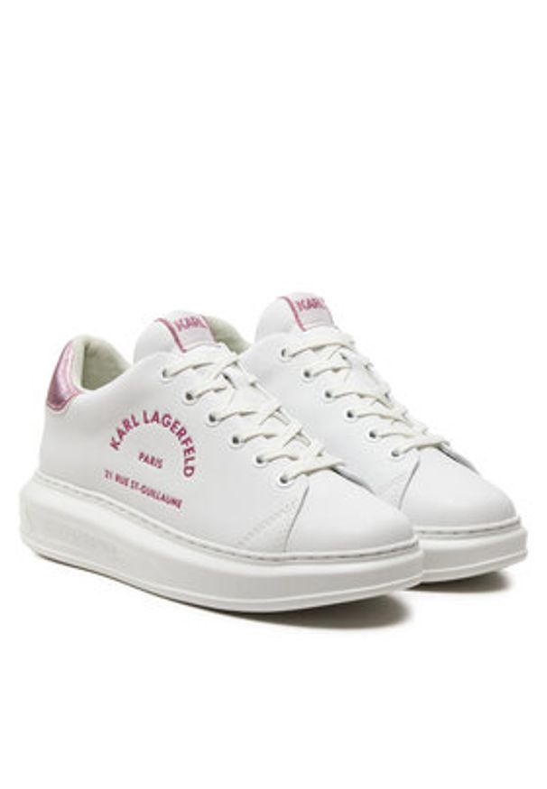 Karl Lagerfeld - KARL LAGERFELD Sneakersy KL62539F Biały. Kolor: biały. Materiał: skóra