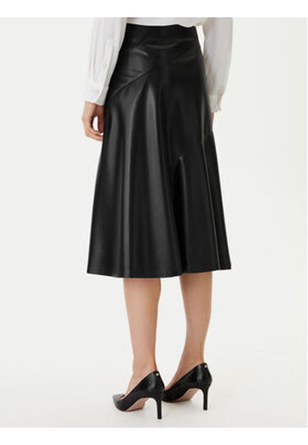 BOSS Spódnica z imitacji skóry Vicena1 50556926 Czarny Regular Fit. Kolor: czarny. Materiał: skóra