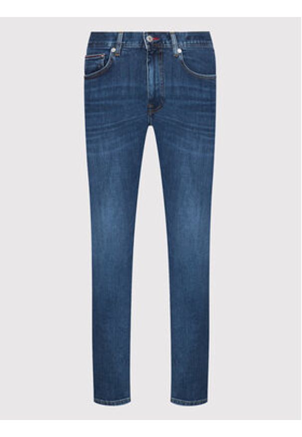 TOMMY HILFIGER - Tommy Hilfiger Jeansy Bleecker MW0MW18279 Granatowy Slim Fit. Kolor: niebieski