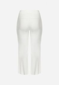 Born2be - Białe Bawełniane Spodnie Szerokie z Kieszeniami Hiveta. Kolor: biały. Materiał: bawełna #3
