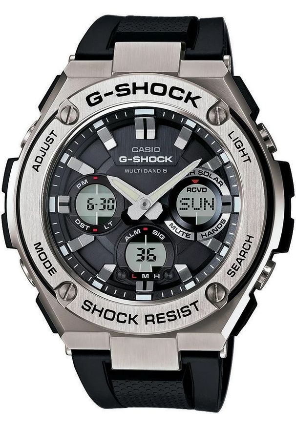 G-Shock - Zegarek Męski G-SHOCK G Steel G-STEEL PREMIUM GST-W110-1AER. Rodzaj zegarka: cyfrowe. Materiał: tworzywo sztuczne. Styl: sportowy