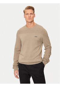 BOSS - Boss Sweter Momentum-X_Cn 50498559 Zielony Regular Fit. Kolor: zielony. Materiał: wełna