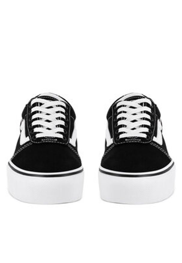 Vans Trampki WARD PLATFORM VN0A3TLC1871_ Czarny. Kolor: czarny. Materiał: materiał. Obcas: na platformie