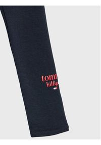 TOMMY HILFIGER - Tommy Hilfiger Legginsy Graphic KG0KG06867 Granatowy Slim Fit. Kolor: niebieski. Materiał: bawełna #3