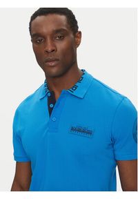 Napapijri Polo E-Amundsen NP0A4IN9 Niebieski Regular Fit. Typ kołnierza: polo. Kolor: niebieski. Materiał: bawełna #5