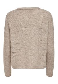 only - ONLY Sweter 15234745 Beżowy Regular Fit. Kolor: beżowy. Materiał: syntetyk #6