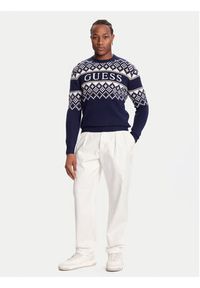 Guess Sweter M5BR61 Z4142 Granatowy Regular Fit. Kolor: niebieski. Materiał: syntetyk #3