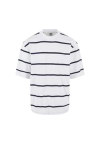 Urban Classics - Męska Koszulka Stripe Oversized T-shirt. Kolor: wielokolorowy, czarny, biały