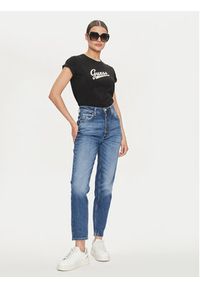 Guess Jeans T-Shirt W4YI13 J1314 Czarny Regular Fit. Kolor: czarny. Materiał: bawełna