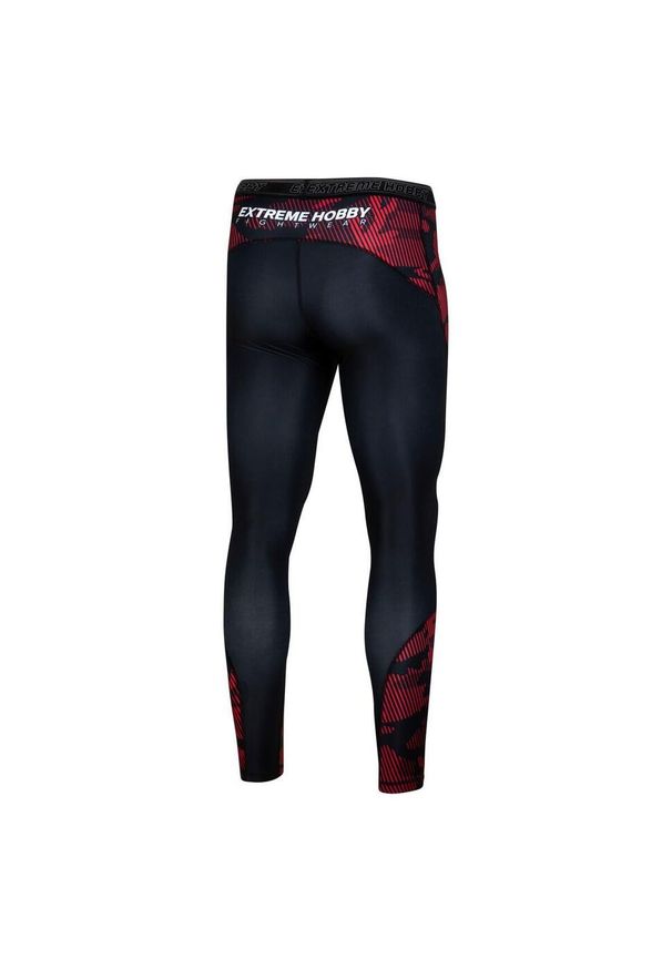 Legginsy sportowe męskie EXTREME HOBBY HAVOC. Kolor: czerwony. Materiał: poliester, elastan