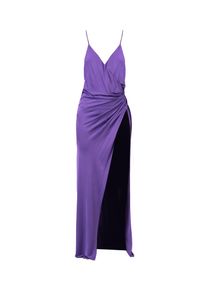 Pinko Sukienka "Vivara" | 100321 A0MD | Kobieta | Fioletowy. Kolor: fioletowy. Materiał: wiskoza. Wzór: aplikacja. Typ sukienki: kopertowe. Styl: klasyczny, wizytowy. Długość: maxi