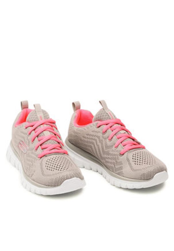 skechers - Skechers Sneakersy Get Connected 12615/GYCL Szary. Kolor: szary. Materiał: mesh, materiał