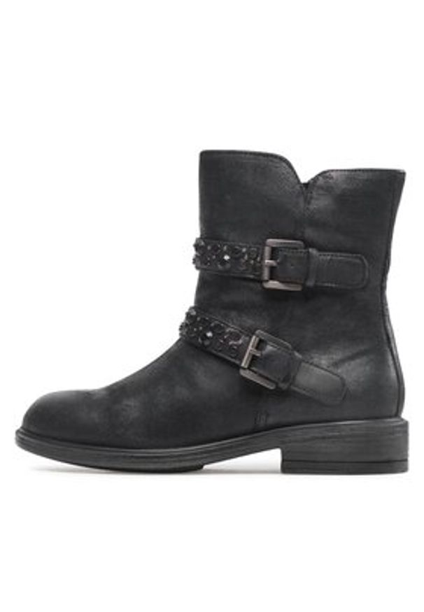 Geox Botki D Catria F D26LQF 07743 C9999 Czarny. Kolor: czarny. Materiał: skóra