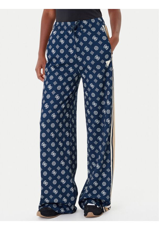 Guess Spodnie dresowe V5YB10 K0282 Granatowy Relaxed Fit. Kolor: niebieski. Materiał: syntetyk