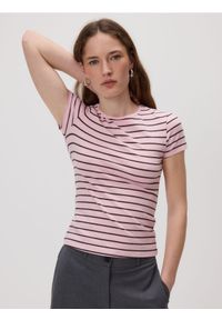 Reserved - T-shirt slim fit - wielobarwny. Materiał: dzianina, bawełna #1