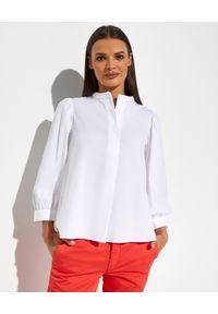 FAY - Biała koszula z bufiastymi rękawami. Kolor: biały. Materiał: bawełna