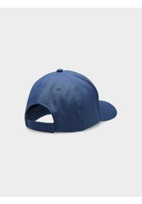 4f - Czapka z daszkiem snapback chłopięca. Kolor: niebieski. Wzór: haft #2