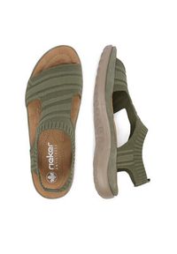 Rieker Sandały CEO-64850-54 Zielony. Kolor: zielony. Materiał: materiał #7