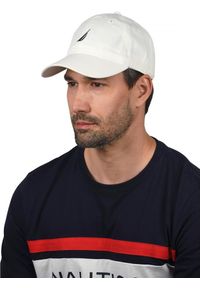 Nautica - Czapka z daszkiem Ruck Strapback Cap - biała. Kolor: biały. Styl: street