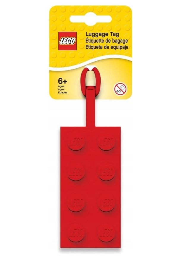 LEGO - Lego Klocek Czerwony Zawieszka do bagażu 52002. Kolor: czerwony. Styl: klasyczny