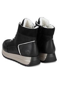 Rieker Trzewiki N4008-00 Czarny. Kolor: czarny. Materiał: materiał #6