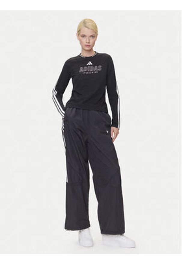 Adidas - adidas Bluzka Tiro Cut 3-Stripes Mesh JG4085 Czarny Regular Fit. Kolor: czarny. Materiał: syntetyk