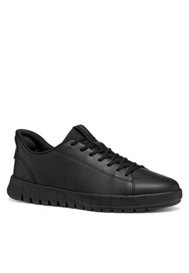 Geox Sneakersy U Flextride Plus U56MAA 0009B C9999 Czarny. Kolor: czarny. Materiał: skóra