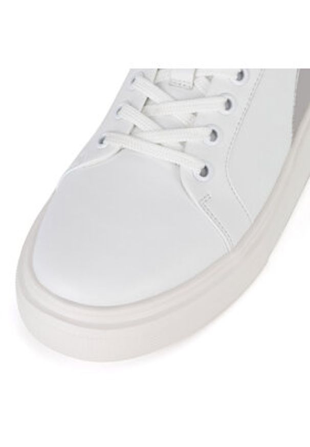 Eva Minge Sneakersy NOEMIE-01 Biały. Kolor: biały. Materiał: skóra