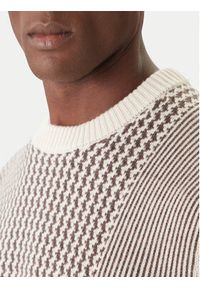 Calvin Klein Sweter LV04LD306G Beżowy Regular Fit. Kolor: beżowy. Materiał: wełna #5