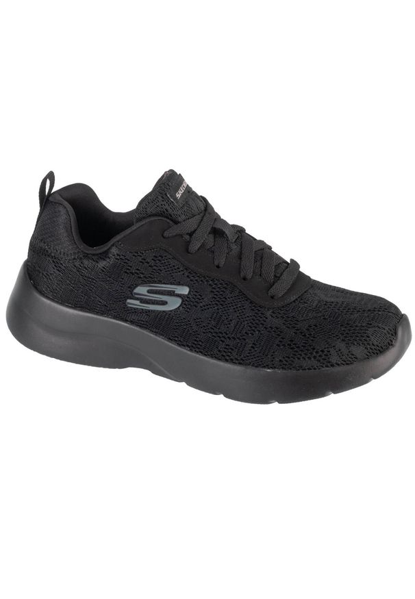 skechers - Buty do chodzenia damskie Skechers Dynamight 20. Kolor: czarny. Materiał: materiał, syntetyk. Szerokość cholewki: normalna. Model: Skechers Sport. Sport: turystyka piesza