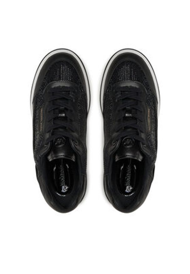 MICHAEL Michael Kors Sneakersy Hayes Embellished Leather Sneaker 43F4HYFS1D Czarny. Kolor: czarny. Materiał: skóra