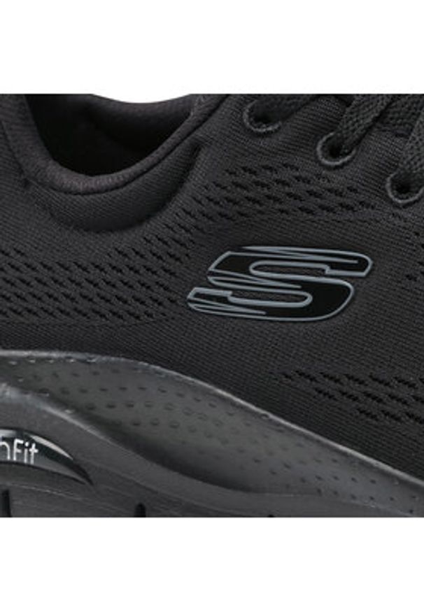 skechers - Skechers Sneakersy Arch Fit 232040/BBK Czarny. Kolor: czarny. Materiał: materiał