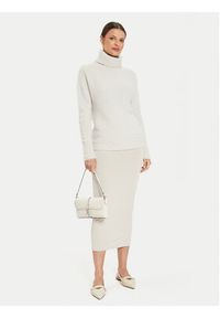 Kontatto Golf 3M0233 Beżowy Regular Fit. Typ kołnierza: golf. Kolor: beżowy. Materiał: syntetyk, wełna #4