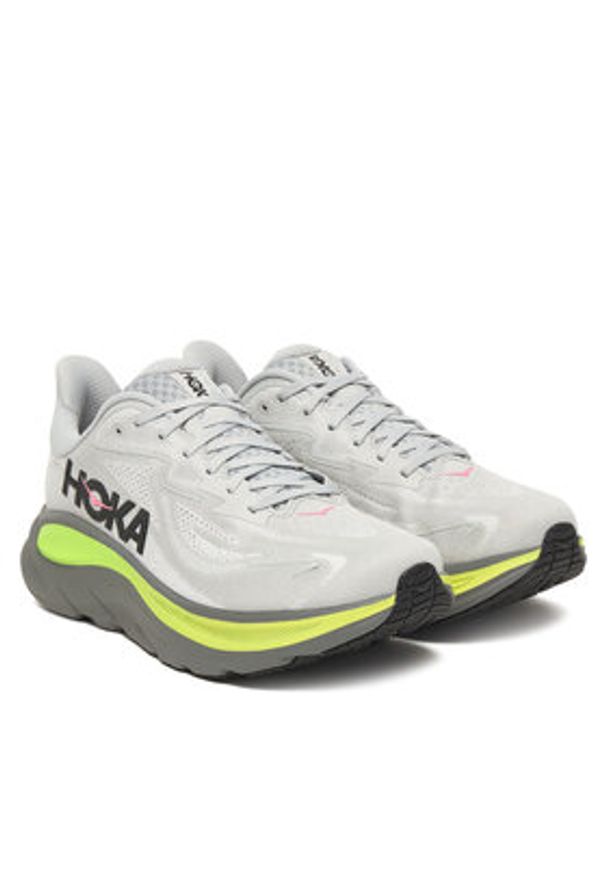 HOKA - Hoka Buty do biegania Clifton 10 1162030 Szary. Kolor: szary. Materiał: materiał