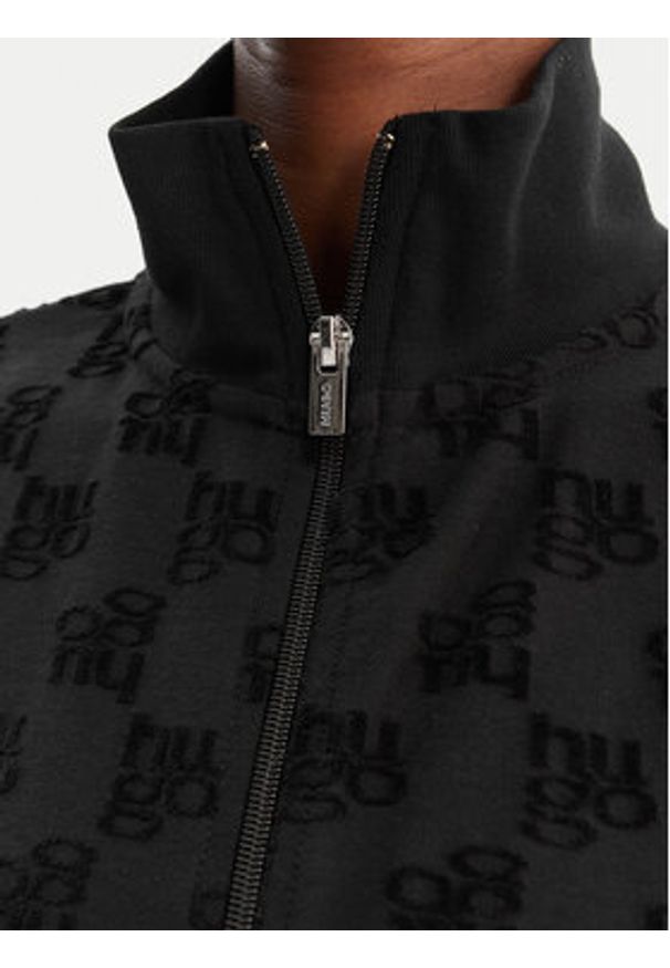 Hugo - HUGO Bluza Monogram 50556831 Czarny Regular Fit. Kolor: czarny. Materiał: bawełna