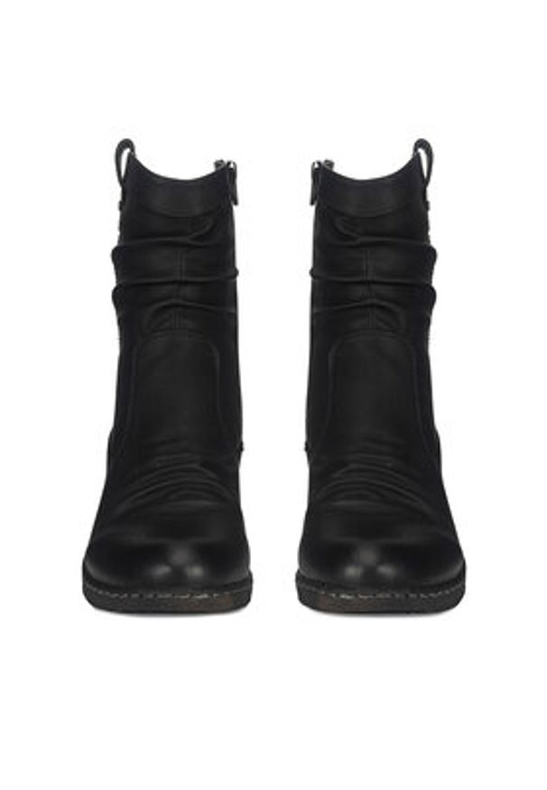 Rieker Kowbojki 93770-01 Czarny. Kolor: czarny. Materiał: skóra