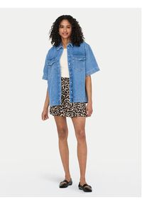 only - ONLY Spódnica mini 15322967 Brązowy Regular Fit. Kolor: brązowy. Materiał: wiskoza