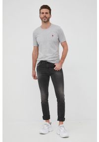 Sisley jeansy Helsinki męskie. Kolor: szary