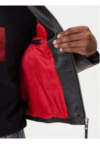 Hugo - HUGO Kurtka skórzana Lokis-3 50540984 Czarny Slim Fit. Kolor: czarny. Materiał: skóra #2