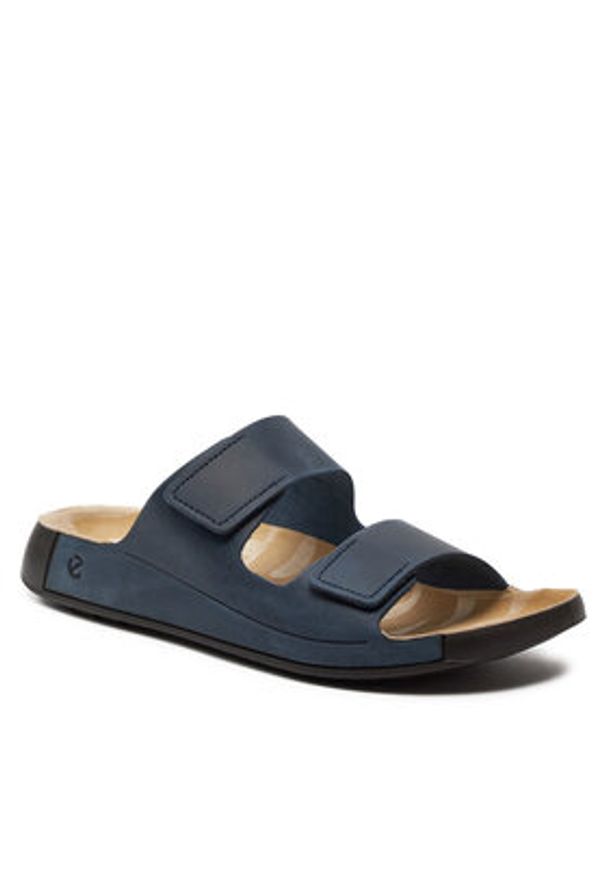 ecco - ECCO Klapki 2Nd Cozmo M 2 Strap Slide 50090402038 Granatowy. Kolor: niebieski. Materiał: skóra
