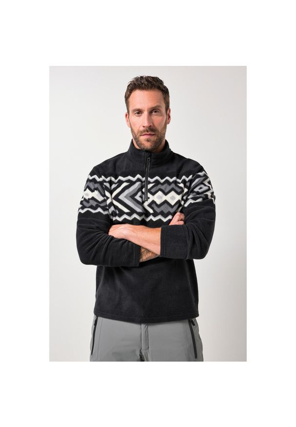 JAY-PI - Męska Półgolf polarowy odzież narciarska ultralekki polar poziom 1. Kolekcja: plus size. Kolor: czarny. Materiał: poliester, materiał. Sezon: zima. Sport: narciarstwo