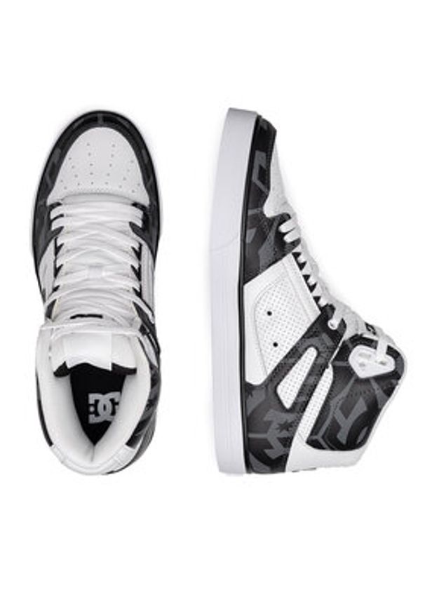 DC Sneakersy PURE HIGH-TOP WC ADYS400043-XKWS Biały. Kolor: biały. Materiał: skóra