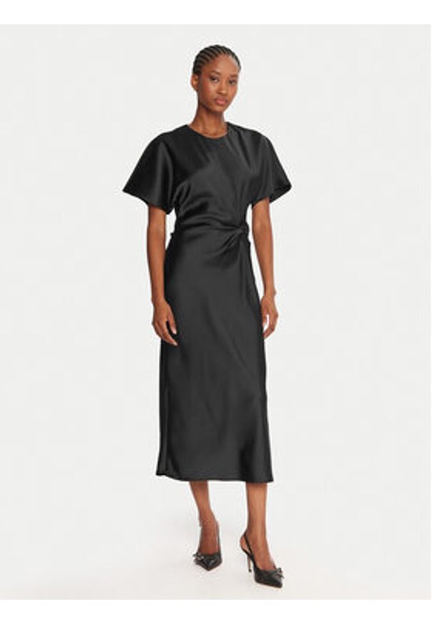 Rinascimento Sukienka koktajlowa CFC0125718003 Czarny Regular Fit. Kolor: czarny. Materiał: syntetyk. Styl: wizytowy