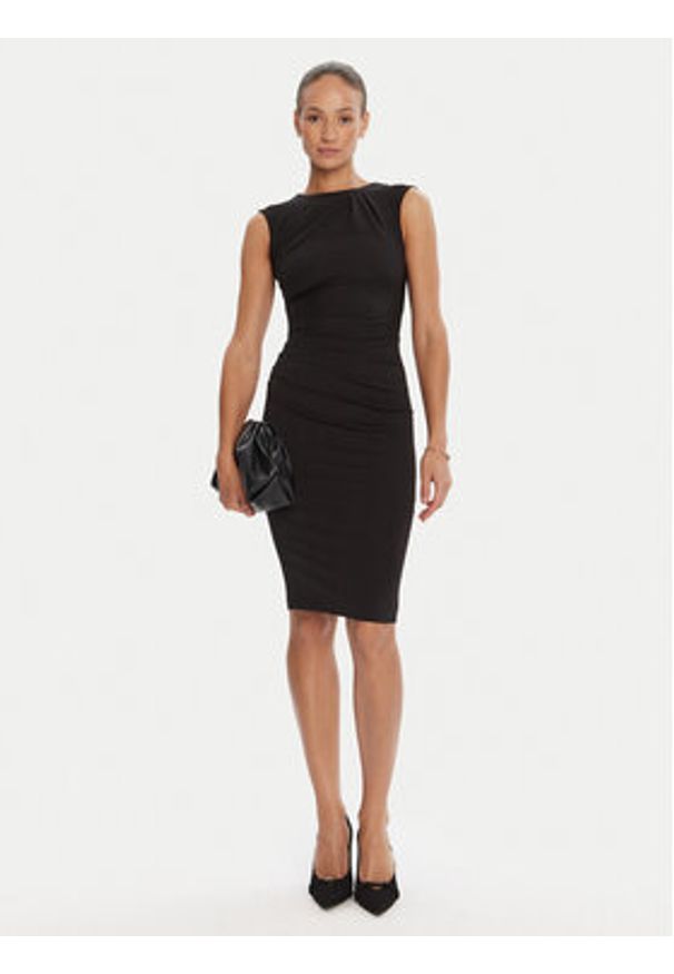 Rinascimento Sukienka koktajlowa CFC0125332003 Czarny Slim Fit. Kolor: czarny. Materiał: syntetyk. Styl: wizytowy
