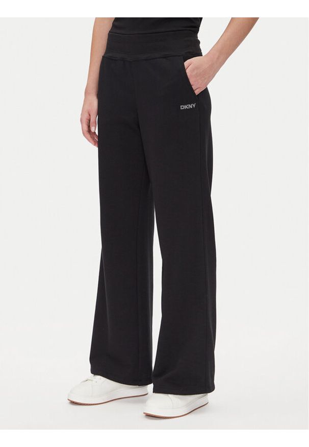 DKNY Spodnie dresowe DP5P3601 Czarny Regular Fit. Kolor: czarny. Materiał: syntetyk, bawełna