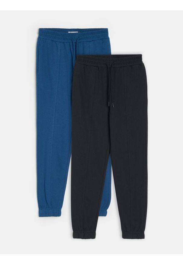 Sinsay - Spodnie jogger 2 pack - czarny. Kolor: czarny