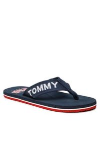 Tommy Jeans Japonki Flip Flop Logo Tape EM0EM01147 Granatowy. Kolor: niebieski. Materiał: materiał #5