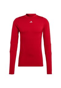 Adidas - Koszulka męska adidas Techfit COLD.RDY Long Sleeve. Kolor: czerwony. Długość rękawa: długi rękaw. Technologia: Techfit (Adidas)