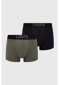 Levi's® - Levi's Bokserki (2-pack) męskie kolor zielony. Kolor: zielony. Materiał: bawełna